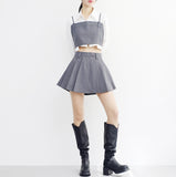 Ner shirt + bustier + pleated skirt set
