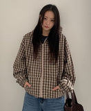 Modit Reversible Check Hood Windbreaker