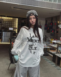 Lost printing loose fit long sleeves