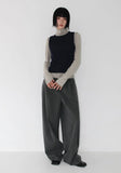 PINSTRIPE STRAP SLACKS