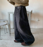 Balin Pintuck Wide Denim Pants