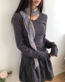 Melien Dot Shirring Muffler