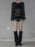 Muir boatneck mesh knit