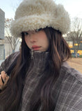 Mison Reversible Wool Fluffy Earflap Hat