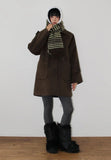 (WOOL) ALPACA STRAP HALF COAT