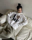Love Leopard Lettering Hoodie