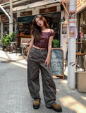 Moko Stud Balloon Wide Cotton Pants