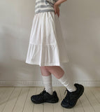 Beaudis Banding Flare Midi Skirt