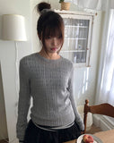 Roez mohair loose fit ribbed knit