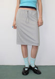 STRIPE STRING MIDI SKIRT