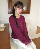 Terran Raglan Button Round Knit