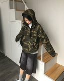 Teebu Camo Half Zip Hooded T-Shirt