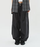 Tag Wide Belted Pants