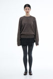 Roses Check Fringing Short Skirt