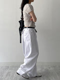 [unisex] Bene Pintuck Wide Denim Pants