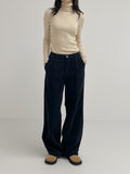 Slit Wool Turtleneck T-Shirt