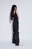damage hole black jeans