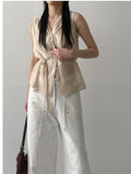 Mocha Strap Sleeveless Blouse