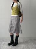 Tartan Check A-Line Midi Skirt