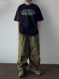 Solid Cotton Banding Cargo Pants