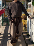 Suede Double Knee Balloon Pants