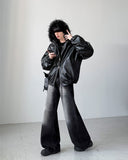 Keysia Fur Leather Jumper