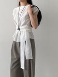 Hepburn Wrap Boat Neck Blouse