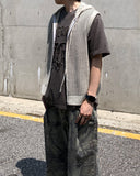 Summer Mesh Hood Vest Zip-up