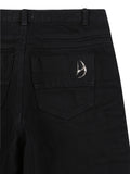 EMBOSSED BOOTCUT RIVET DENIM