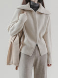 [Premium] Cory Two-Way Zip Up Knit