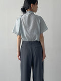 Carmen tie short sleeve blouse