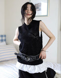 Punching Net Knit Sleeveless