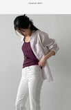 Lace Ribbed Square Sleeveless
