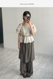 Wrinkle Wrap Layered Banding Pants