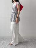 Yvon Nylon Strap Wide Slacks