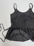 Frilled Suede Bustier