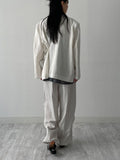 [summer] Rib pin tuck linen overfit jacket