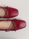 Cross-banding Mary Jane flat shoes