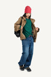 Glow High-Neck Suede Jacket