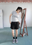 STRIPE HALF SHORT PT