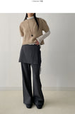 [Winter ver.] Beryl Wrap Skirt Boot Cut Slacks