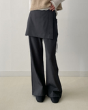 [Winter ver.] Beryl Wrap Skirt Boot Cut Slacks