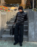 Niro high-neck knit padding