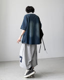 Baseball Denim Half Shirt