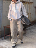 Wave shirring brushed padded pants