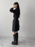 Road Pintuck A-Line Midi Skirt