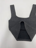 Ribbon Square Neck Knit Bustier