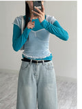Aqua Tencel Long Sleeve T-Shirt