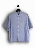 Sky Rolling Stripe Boxy Fit Half Shirt