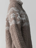 Nordic Knit Zip-up Jacket